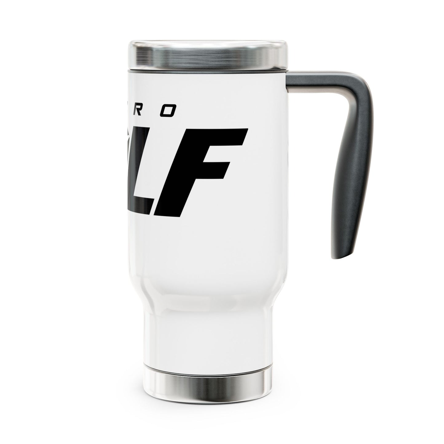 Golf Logo Custom Stainless Steel Travel Mug - 14oz Insulated Coffee Cup with Handle - Perfect for On-the-Go Coffee Lovers